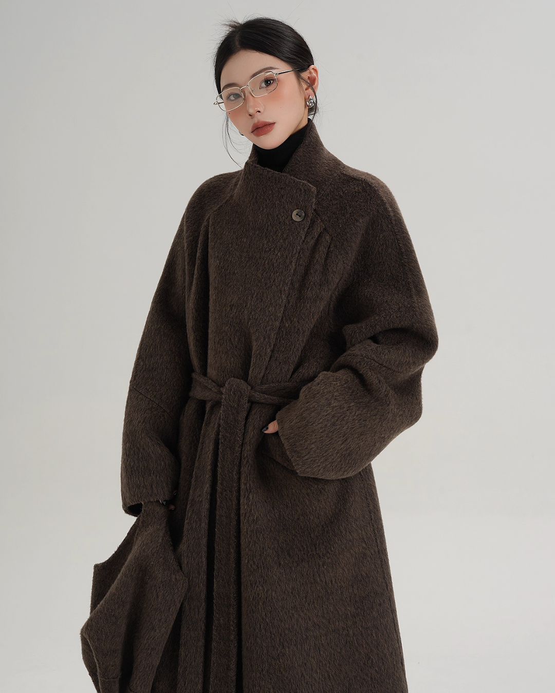 Stand Collar Wool Coat SRS0370