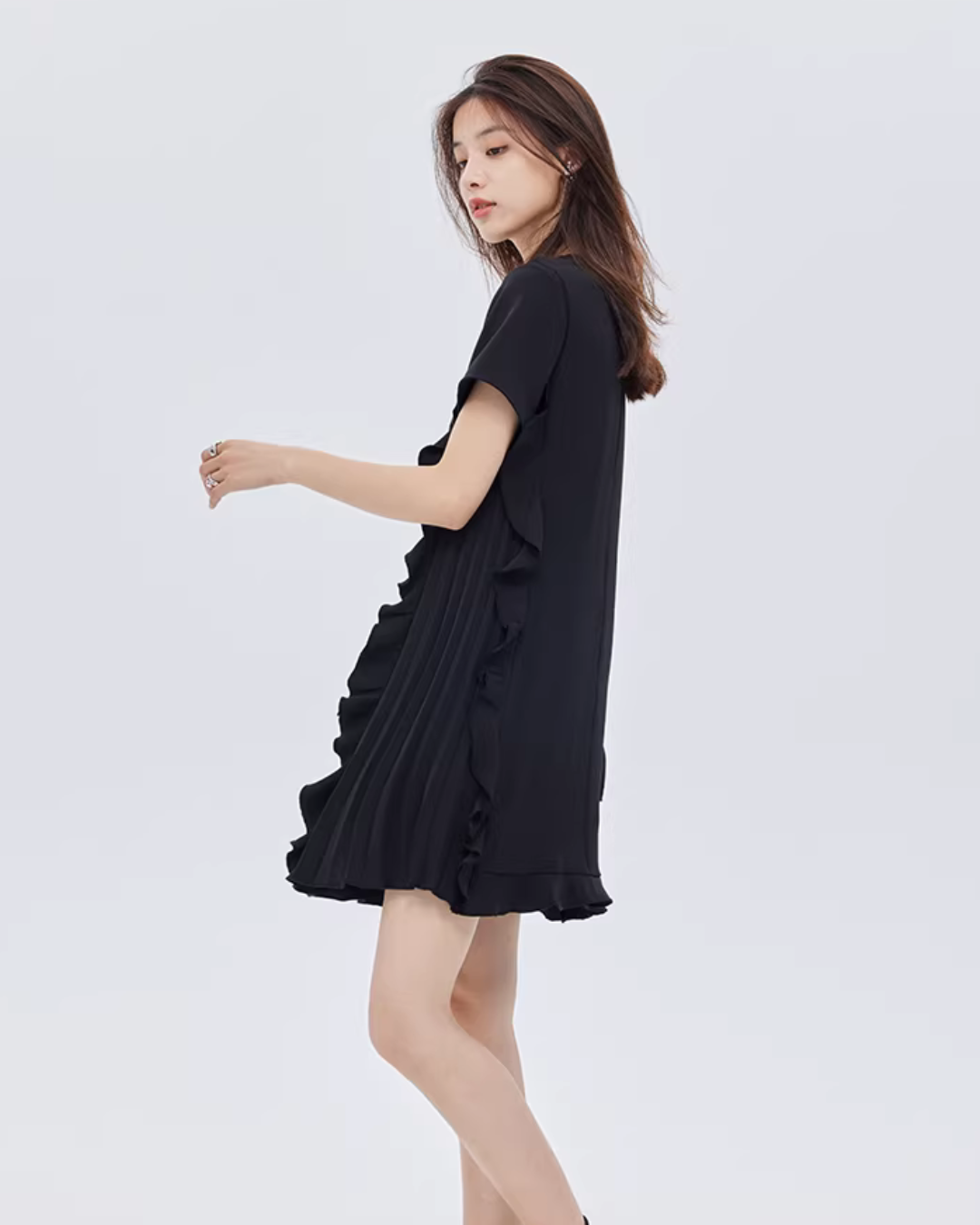 Side Ruffle Frill Mini Dress SHN0052