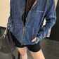 Denim Zip-Up Hoodie YLS1041