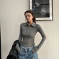 Half-Button Slim Top YLS1052