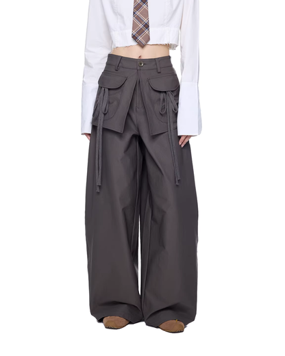 Pocket Wide-Leg Pants EZK0100