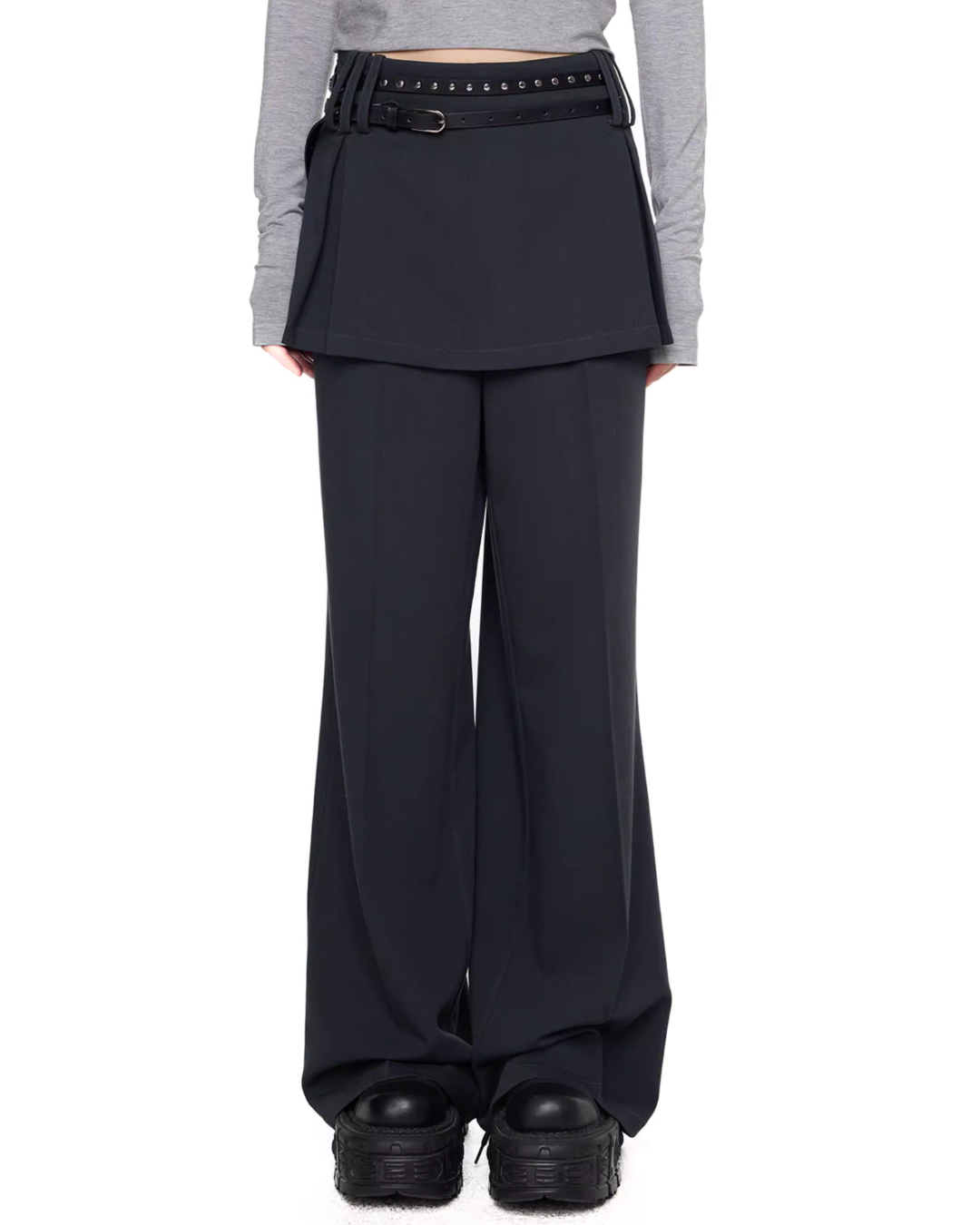 Straight-Leg Skirt-Pants EZK0093