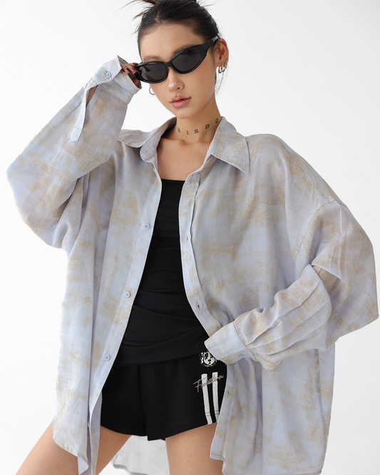 Vintage Gradient Long Sleeve Shirt ACS0263