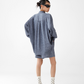 Dark Blue Drape Shirt / Waide Long Pants  ACS0264