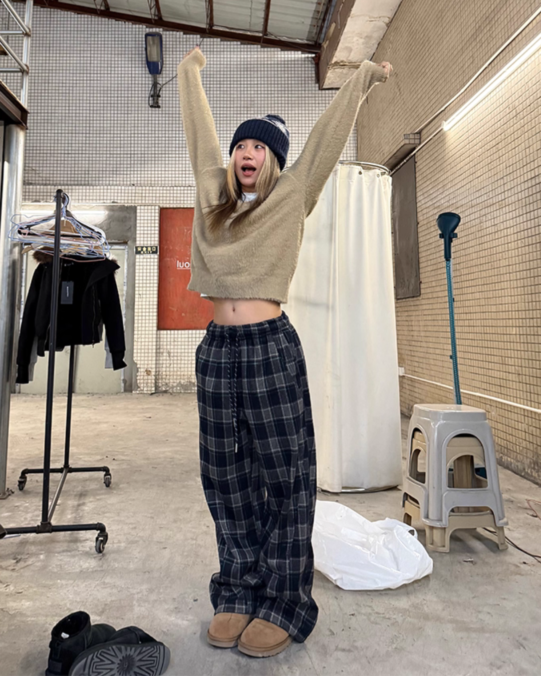 Paid Wide Pants CYE0079