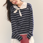 Marine Stripe Long Sleeve Top ASG0069