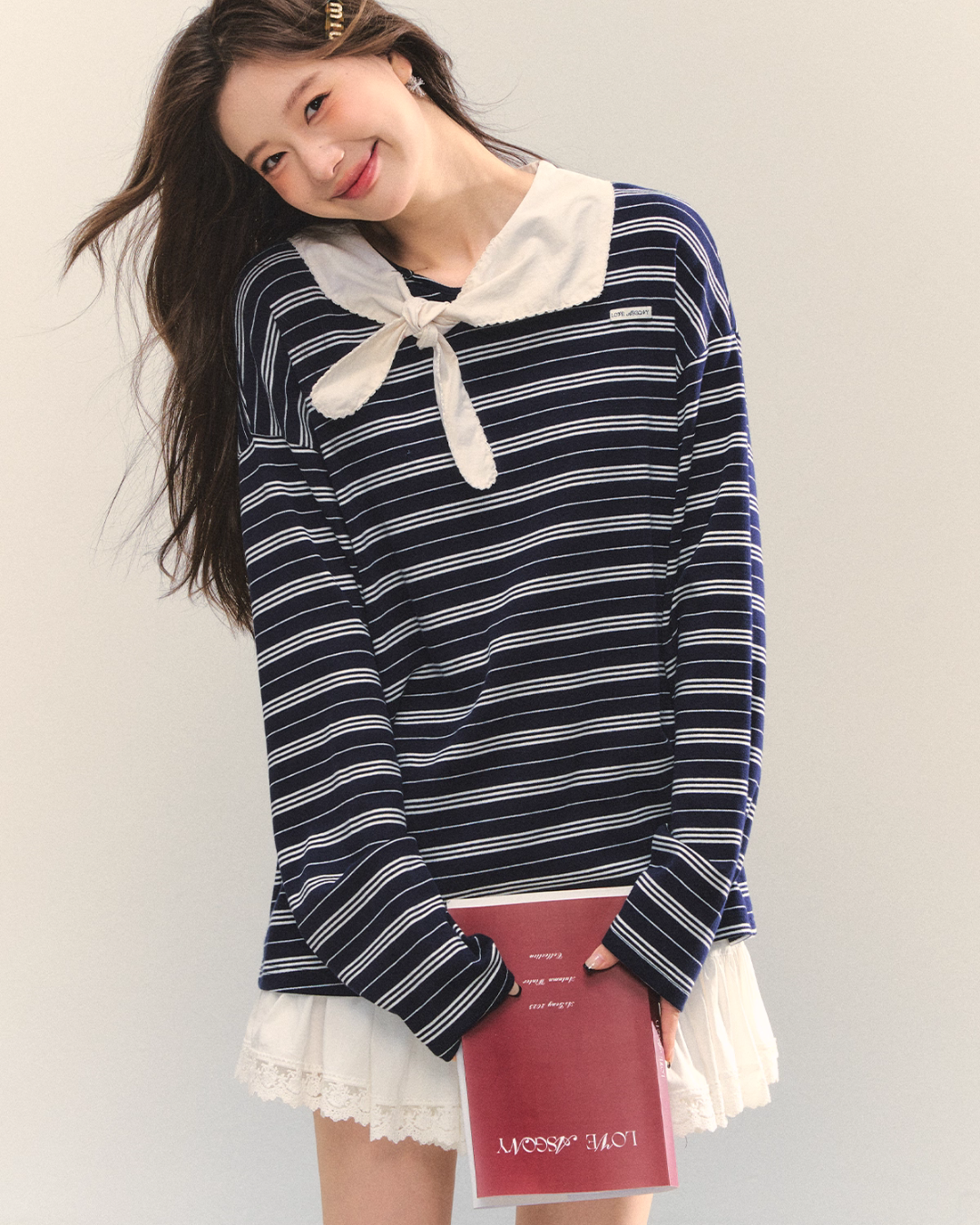 Marine Stripe Long Sleeve Top ASG0069