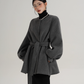 Collarless Belt Coat SRS0374