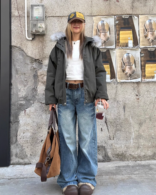 Washed Wide Denim Pants CYE0024
