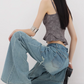 Faux Skirt Denim Pants KNH0012