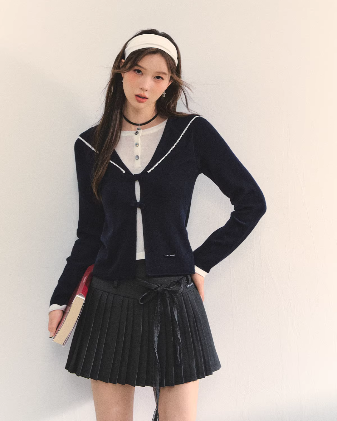 Sailor Collar Layered-Style Top ASG0078