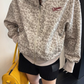 Leopard Print Zip Hoodie YLS1048