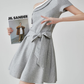 Off-Shoulder Layered Flared Mini Dress FER0277