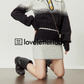 Retro Black And White Gradient Knit / Skirt  LLA0326