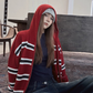 Striped Knit Hoodie WWP0004