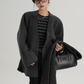 Colorless Wool Middle Coat / Scarf SRS0321