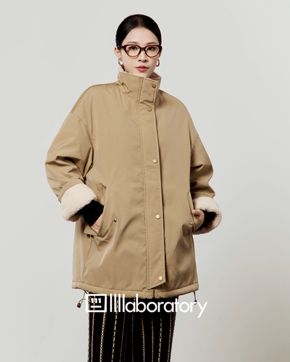 Boa Military Jacket/Black Striped Pants LLA0558