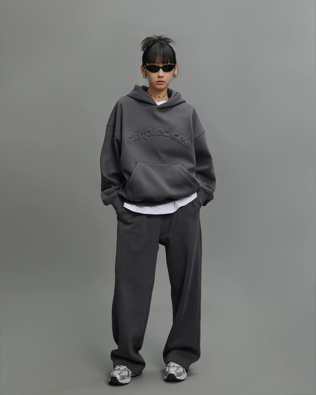 Logo Embossed Hoodie & Relaxed Pants ACS0052