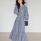 Ribbon Gingham Check Dress VAS0145