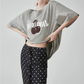 Cherry Print Short-Sleeve T-Shirt  FER0265