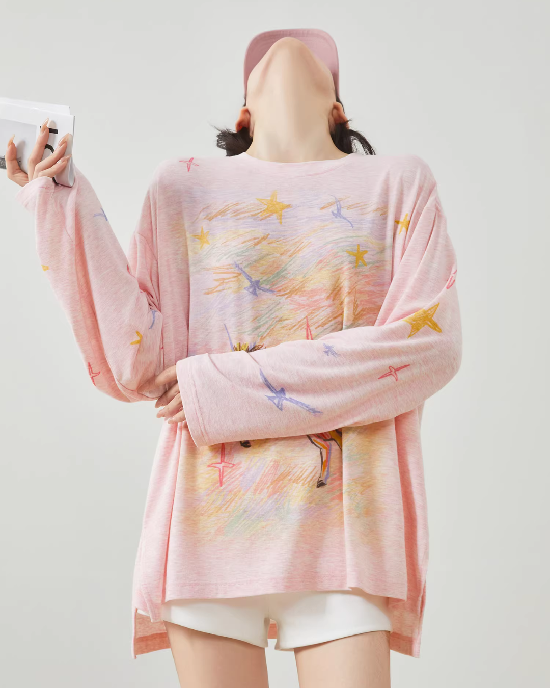 Pony Print Long-Sleeve T-Shirt FER0035