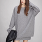 Sheep Wool Pullover Knit Top / Waist Short Skirt TEO0004