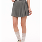 Polo Rib Knit Top / Pleated Skirt MDB0001