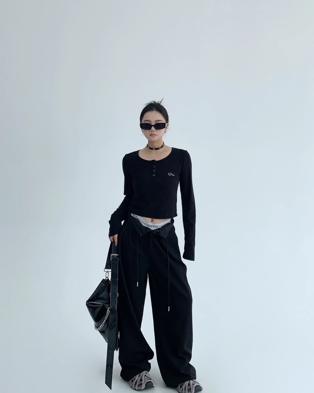 Waist Elastic Wide Pants YLS0452