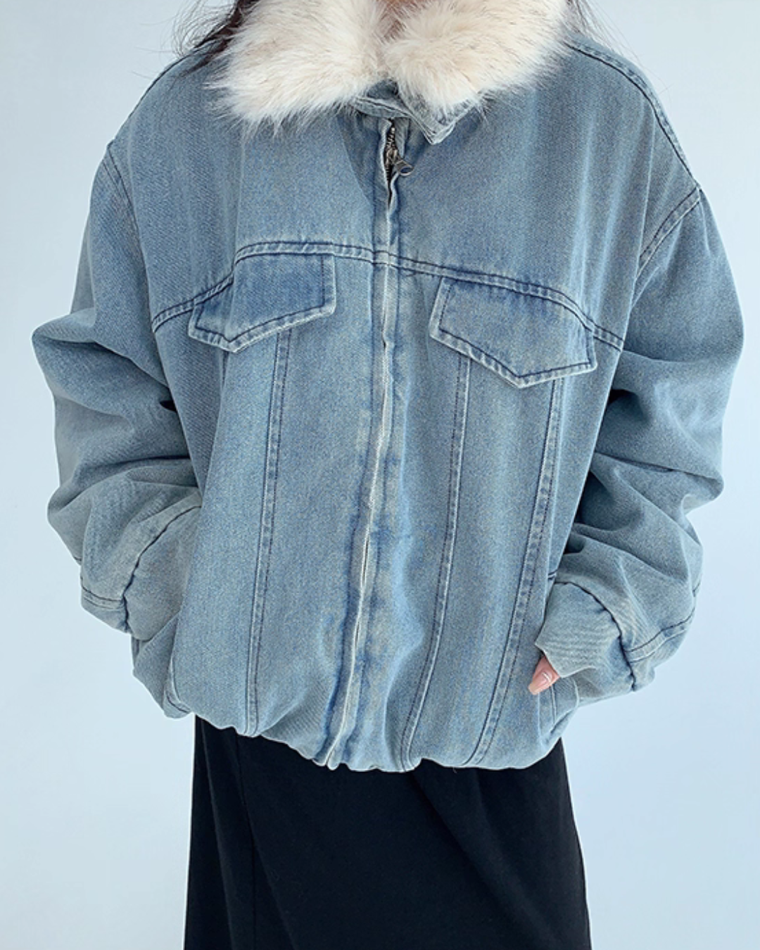 Fur Collar Denim Jacket YLS0994