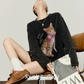 Leopard Print Oversized Sweatshirt / Leopard Casual Pants LLA0657