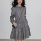 Long-Sleeve Shirt Flare Dress VAS0157