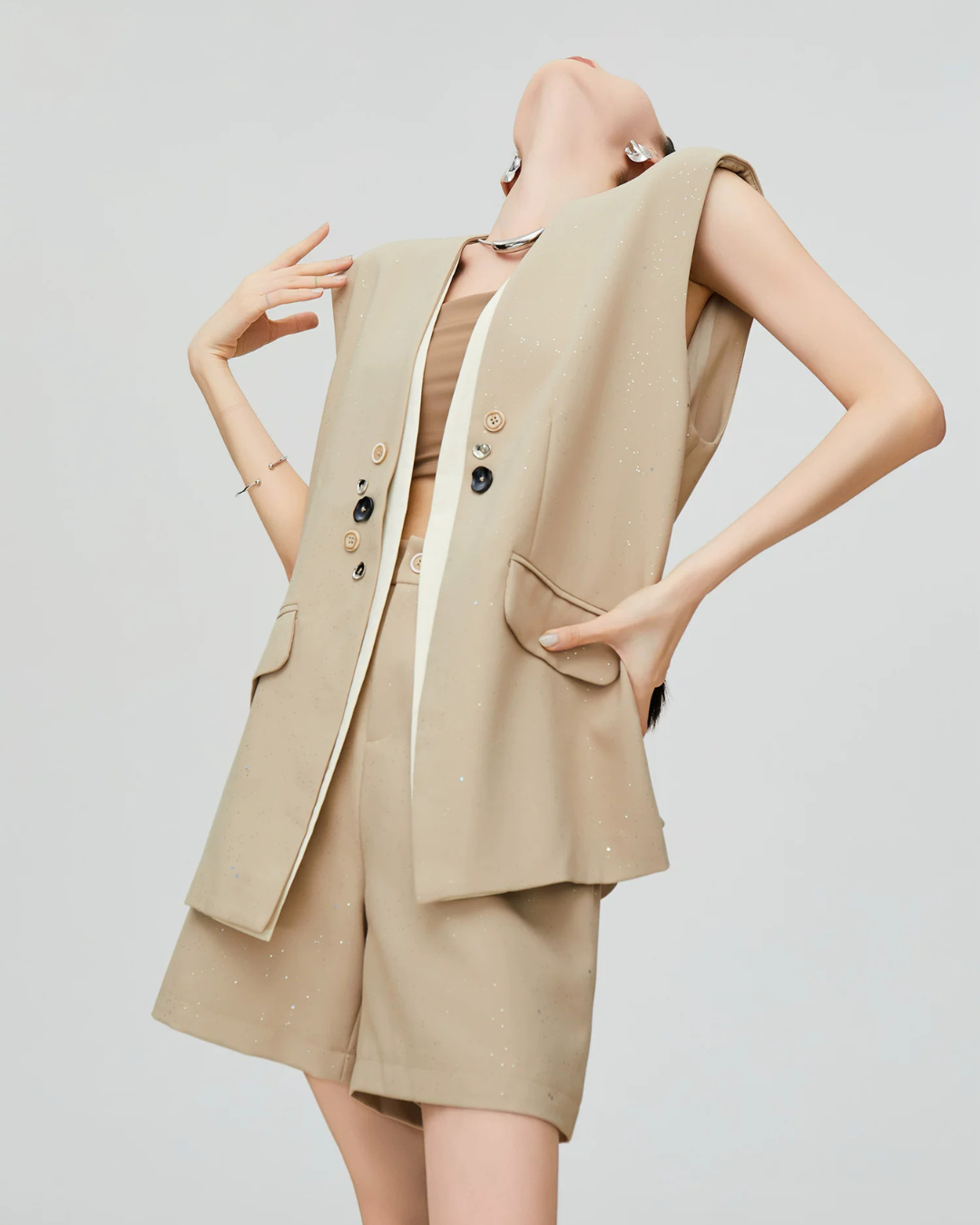 Modern Sleeveless Jacket / Half Pants FER0334