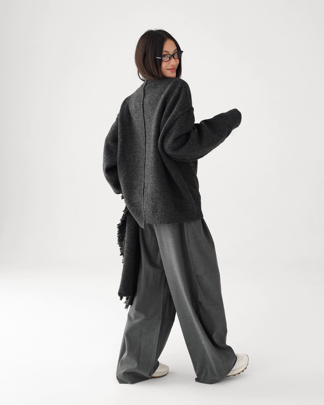 Round-Neck Pullover Knit / Scarf ACS0312