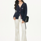 Silver Button Marine Knit Cardigan WEO0023