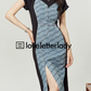 Denim Blocking Dress LLA0109