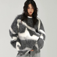Mohair Jacquard Knit Sweater ACS0387