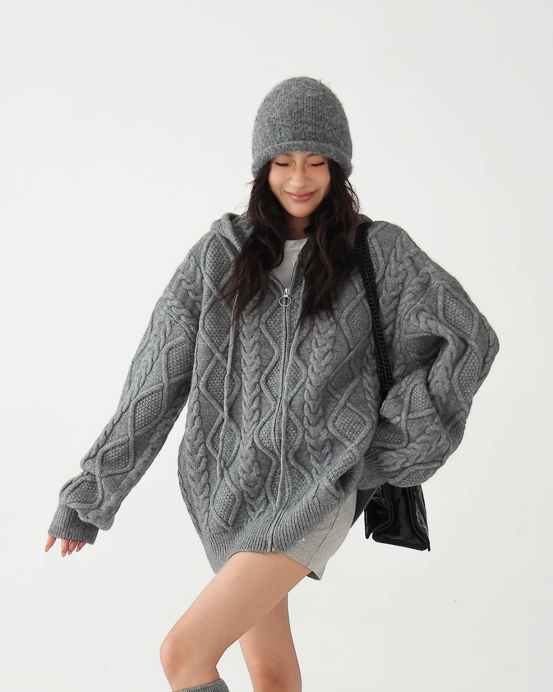 Cable Knit Hoodie ACS0280