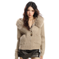Faux Fur Zip Knit Top BGS0042