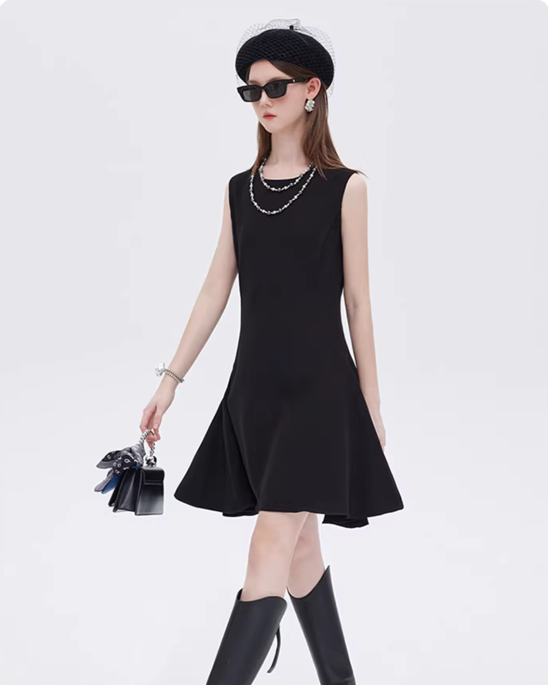 Asymmetry Sleeveless Dress SHN0018