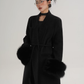 Fur Cuff Long Coat SRS0403