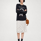 Casual Printed Long-Sleeve T-Shirt / A-line Mini Skirt LLA0664