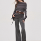 Off Shoulder Ribbed Knit WEO0013