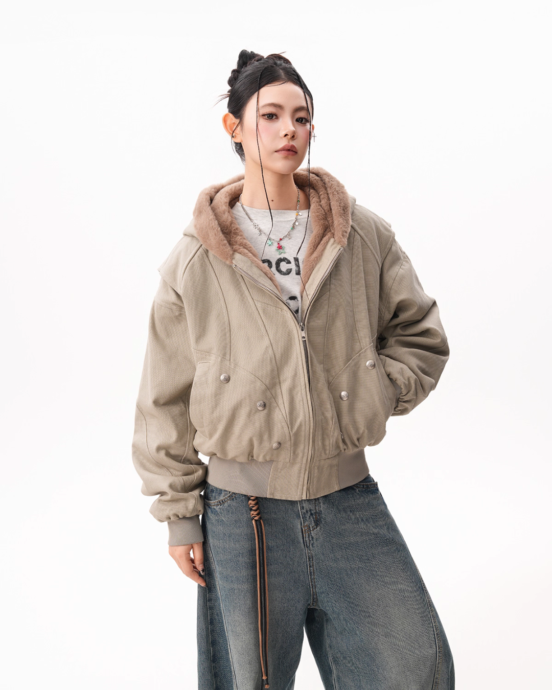 Inner Fleece Zip-up Hoodie BWA0009