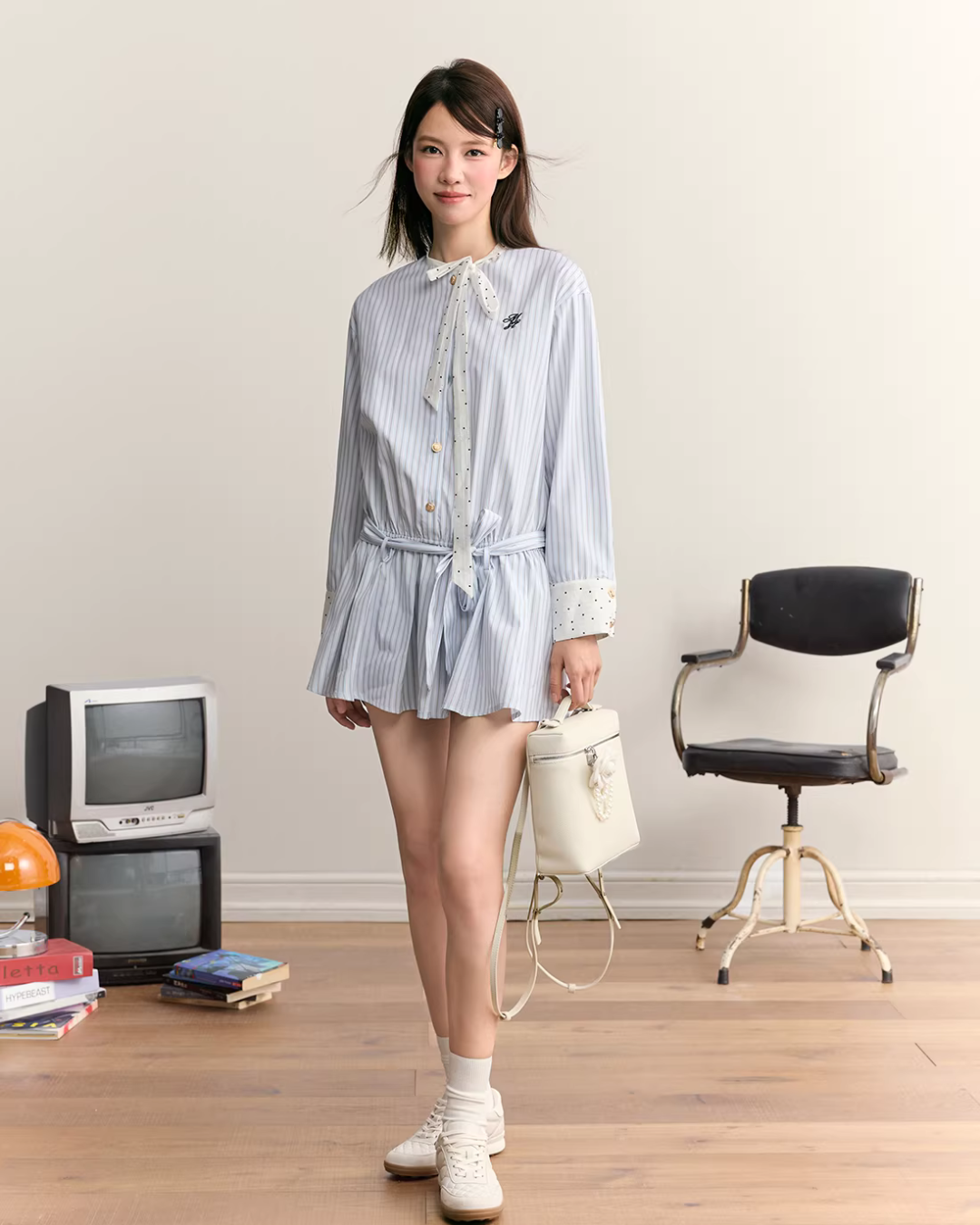 Striped Long Sleeve Dress MST0001
