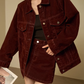 Wine Red Corduroy Jacket / Mini Skirt SUY0030