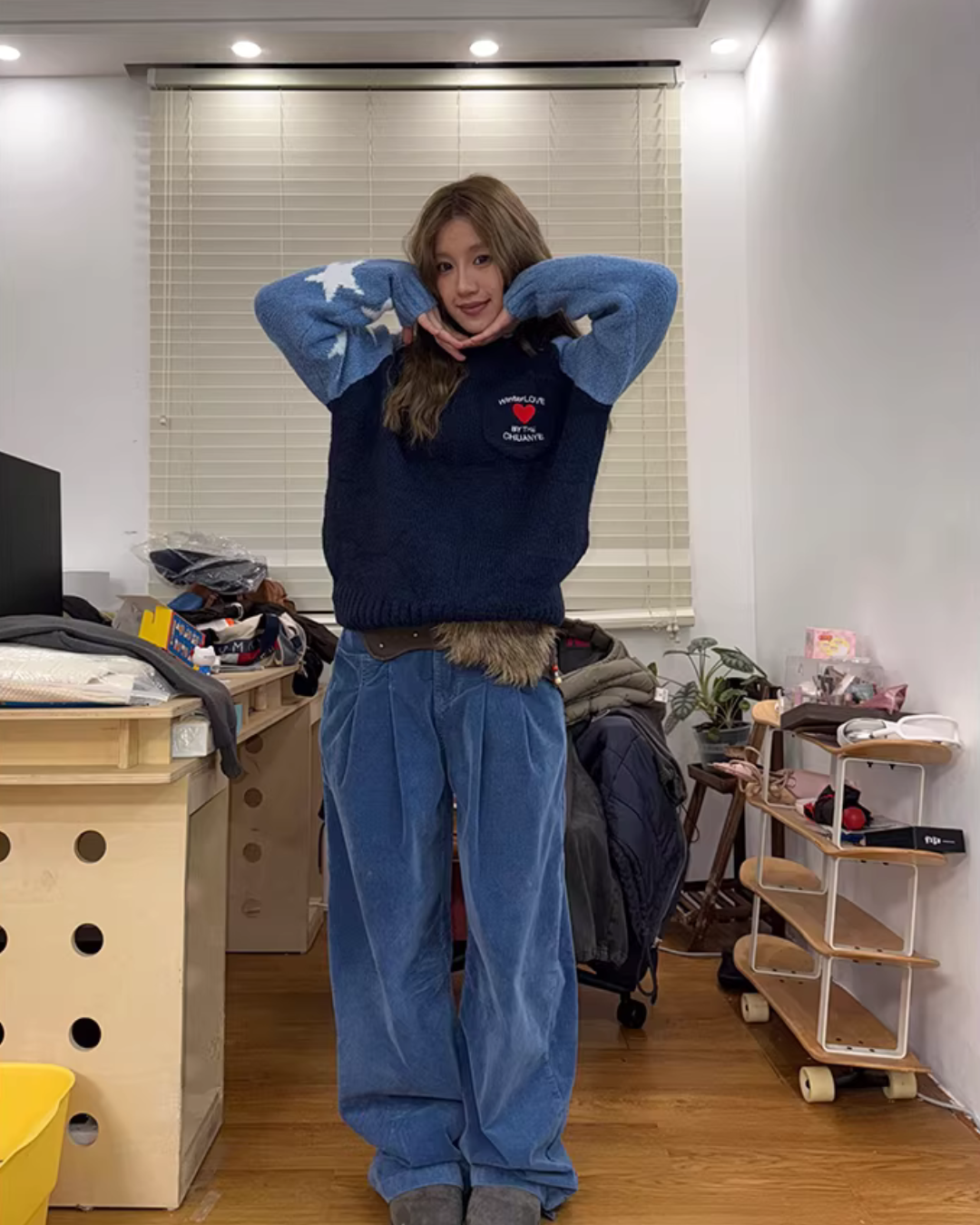 Pullover Raglan Sweater Knit CYE0091