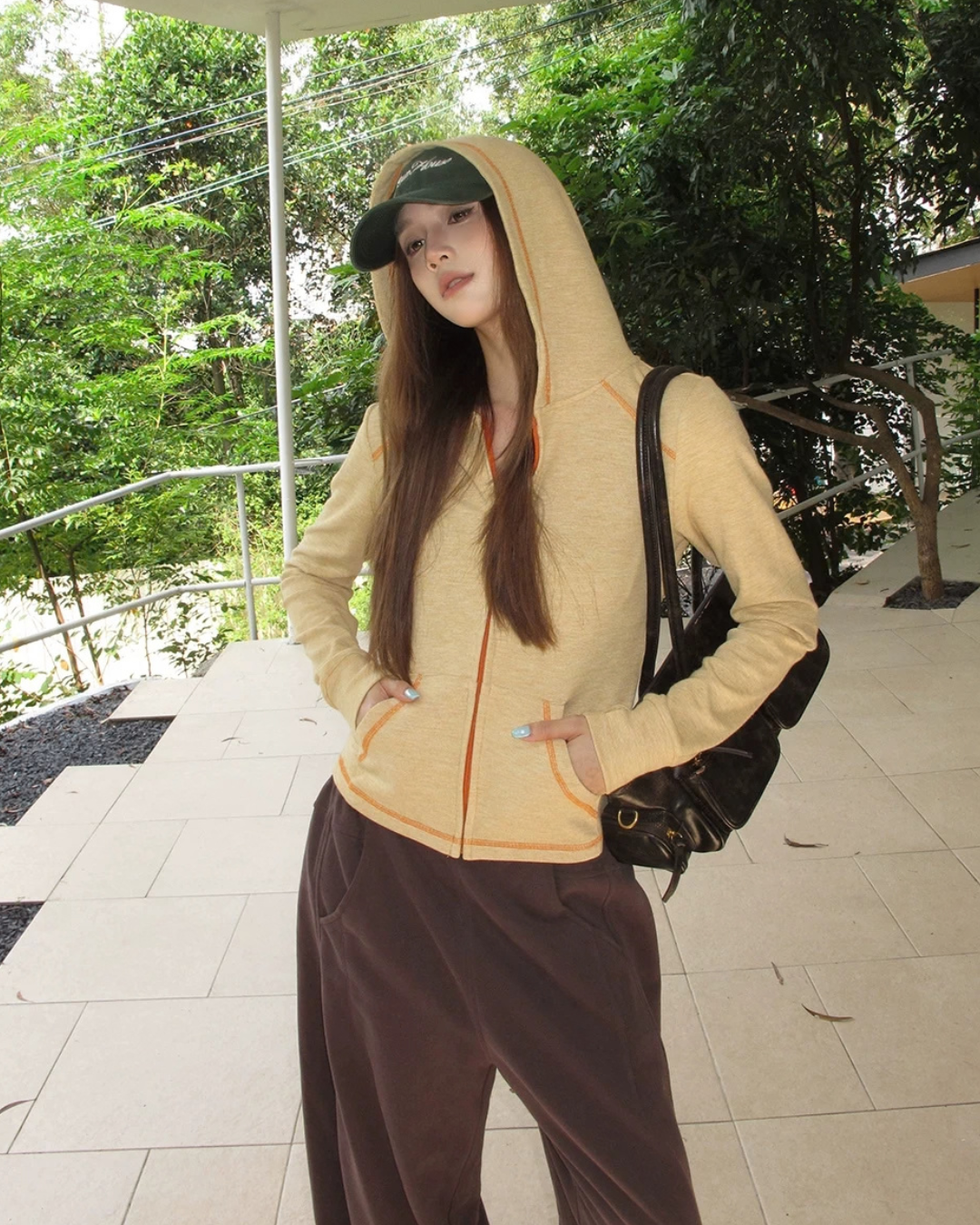 Rib Zip-Up Slim Hoodie WWP0014