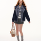 Plaid Spliced Hood Hoodie / Mini Skirt / Flare Pants ASG0066