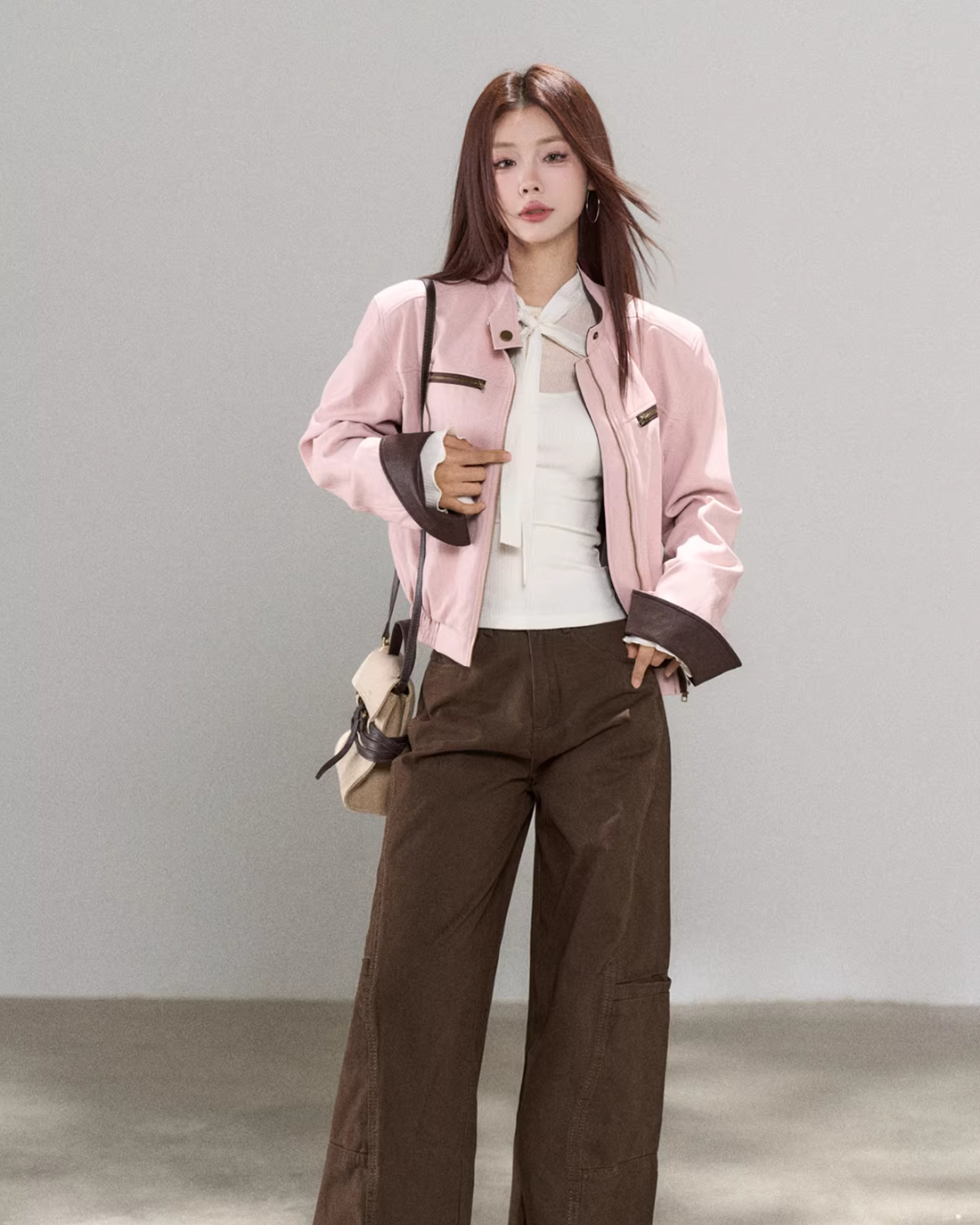 Pink Leather Jacket WDB0016