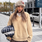 V-Neck Shaggy Knit Top CYE0028